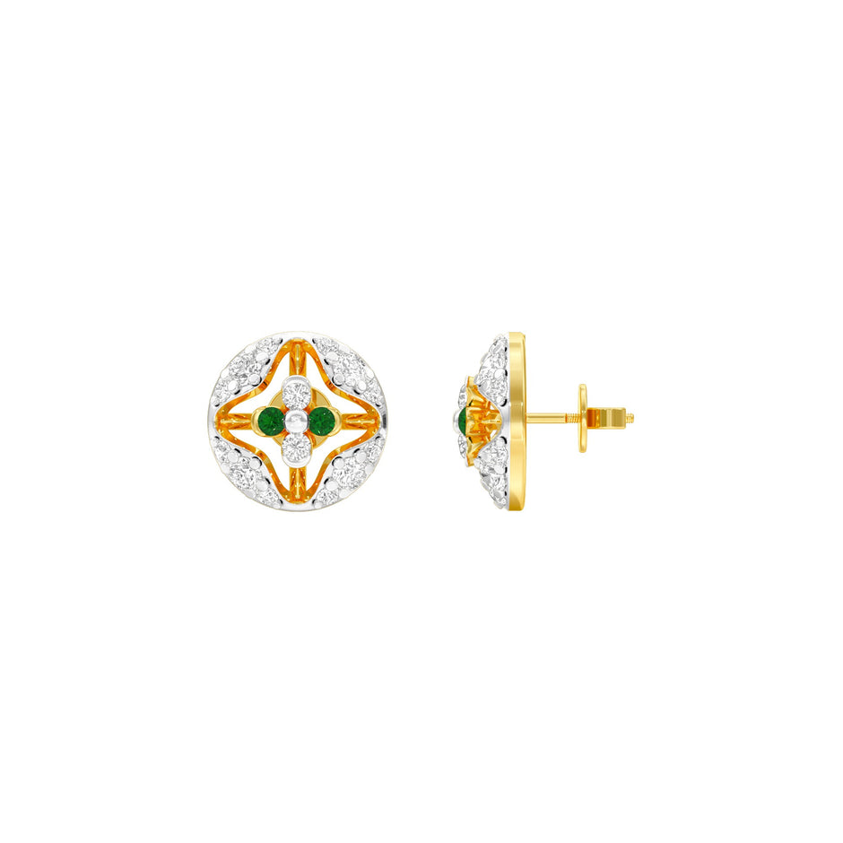 The Classic Dot Diamond Earrings 9 KT / Yellow Gold