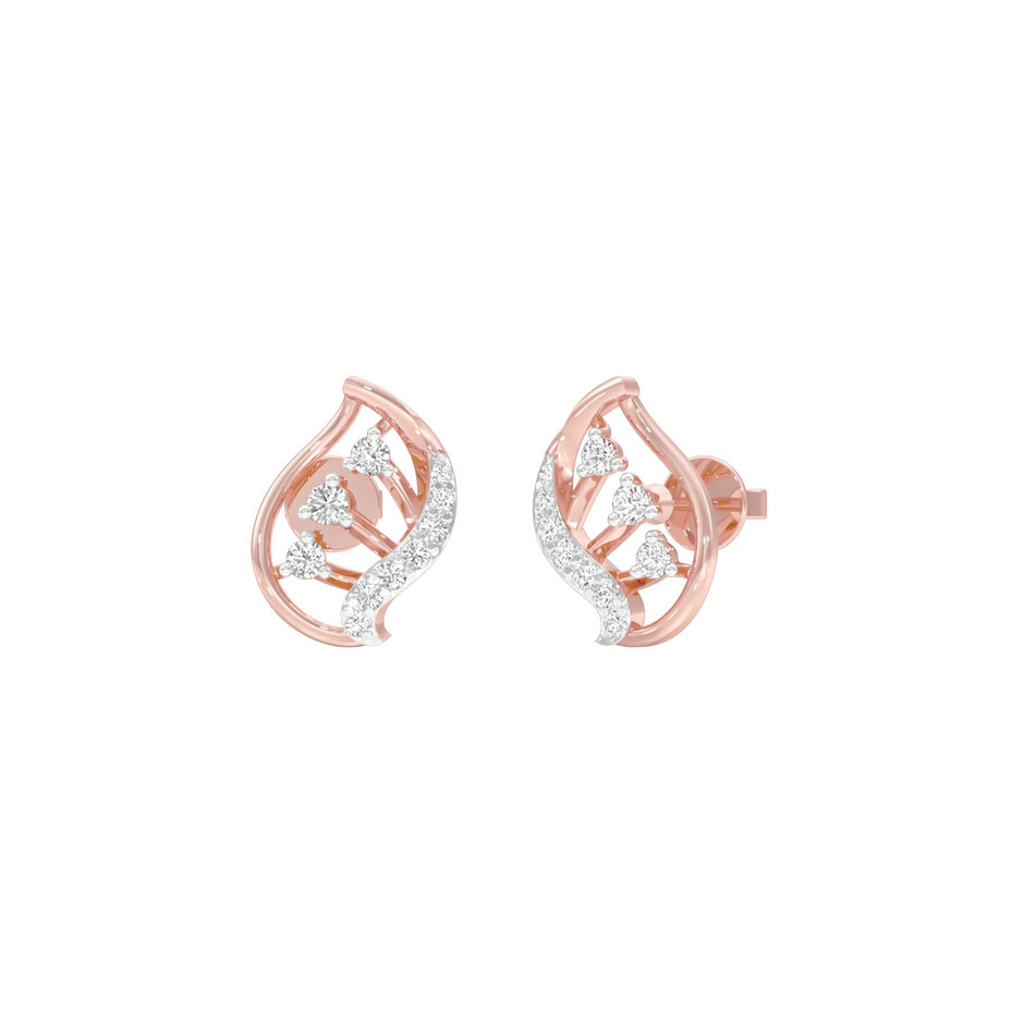 Little Sparkles Diamond Earrings 18 KT / Rose Gold