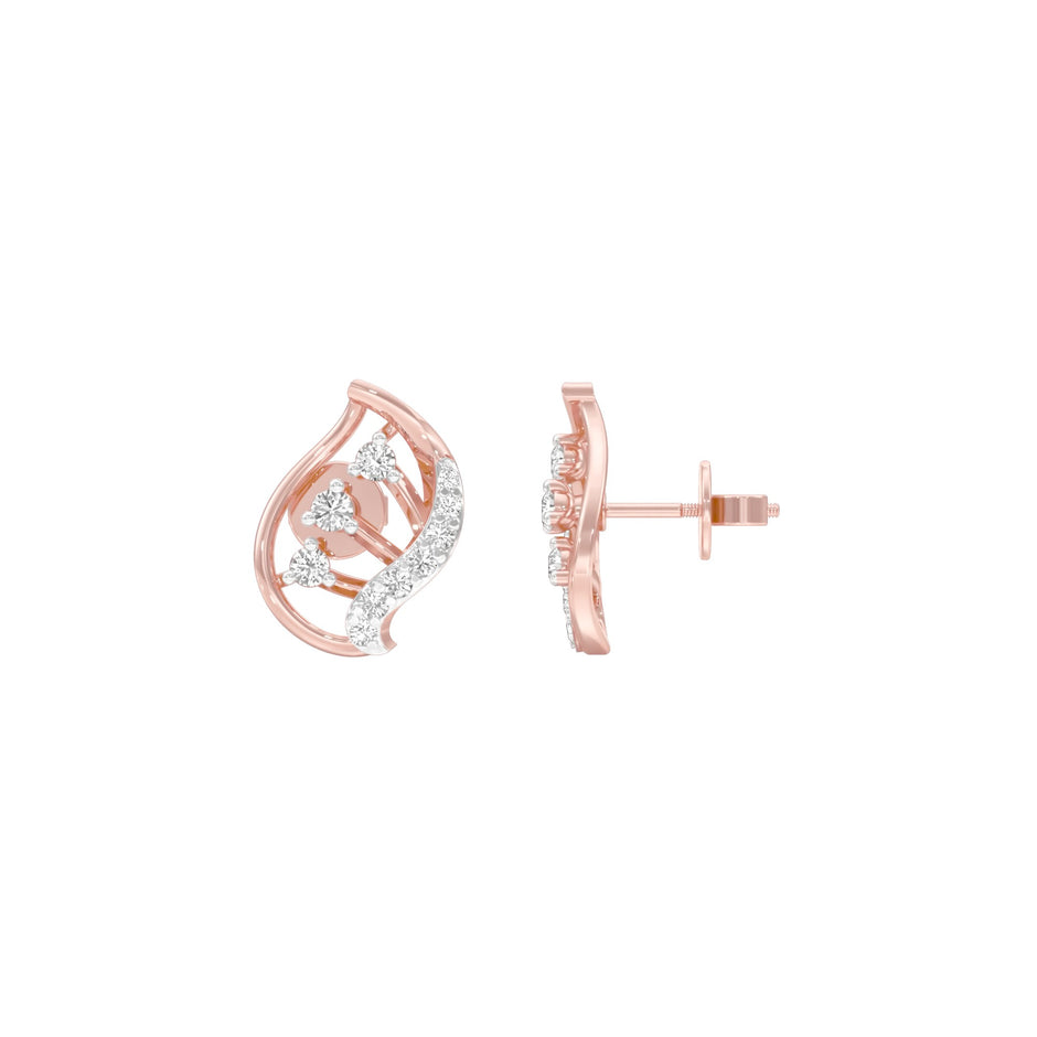 Little Sparkles Diamond Earrings 18 KT / Rose Gold