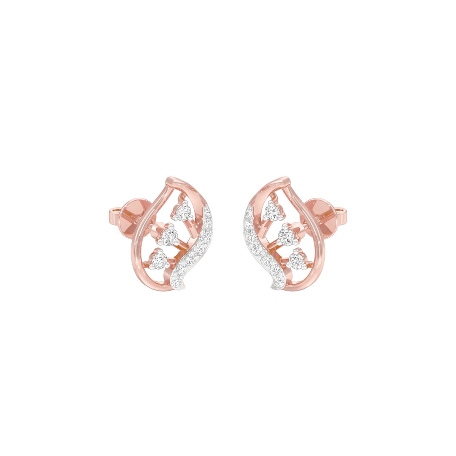 Little Sparkles Diamond Earrings 18 KT / Rose Gold