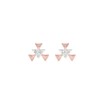 The Pyramid Fall Diamond Earrings 18 KT / Rose Gold