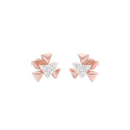 The Pyramid Fall Diamond Earrings 18 KT / Rose Gold