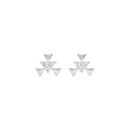 The Pyramid Fall Diamond Earrings 18 KT / White Gold
