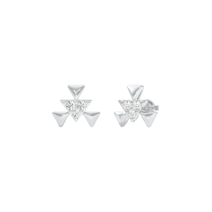 The Pyramid Fall Diamond Earrings 18 KT / White Gold