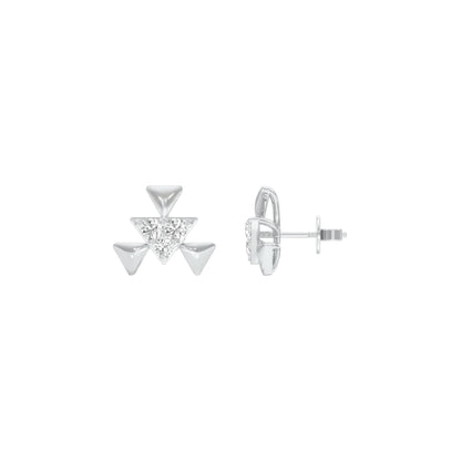 The Pyramid Fall Diamond Earrings 18 KT / White Gold