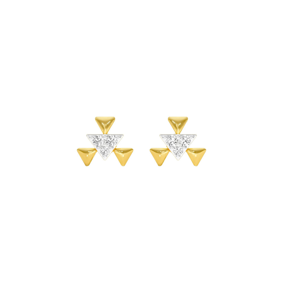 The Pyramid Fall Diamond Earrings 18 KT / Yellow Gold