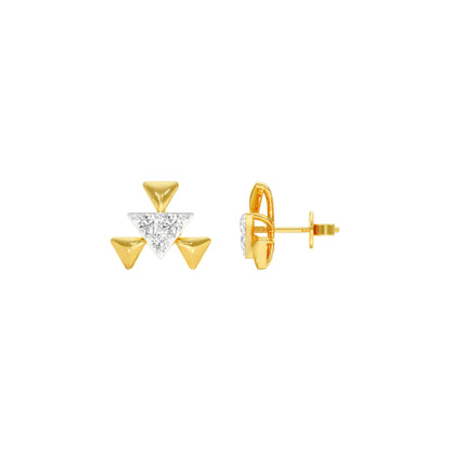 The Pyramid Fall Diamond Earrings 18 KT / Yellow Gold