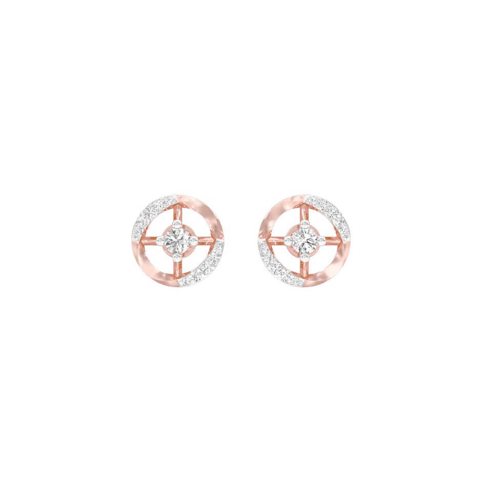 Steer Sparkles Diamond Earrings 18 KT / Rose Gold