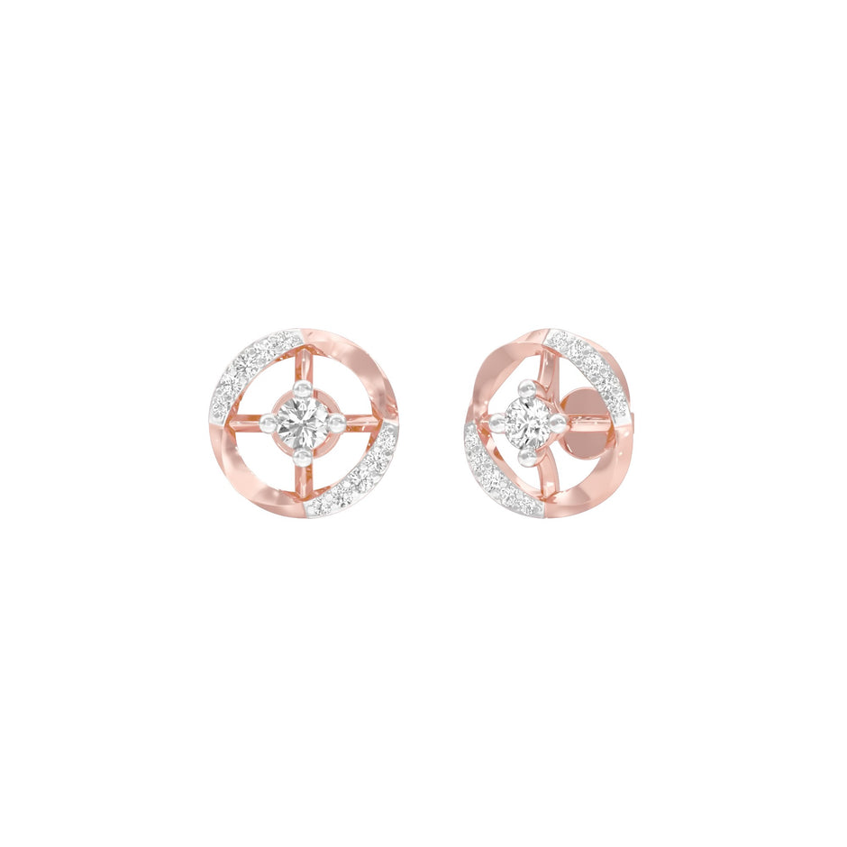 Steer Sparkles Diamond Earrings 18 KT / Rose Gold
