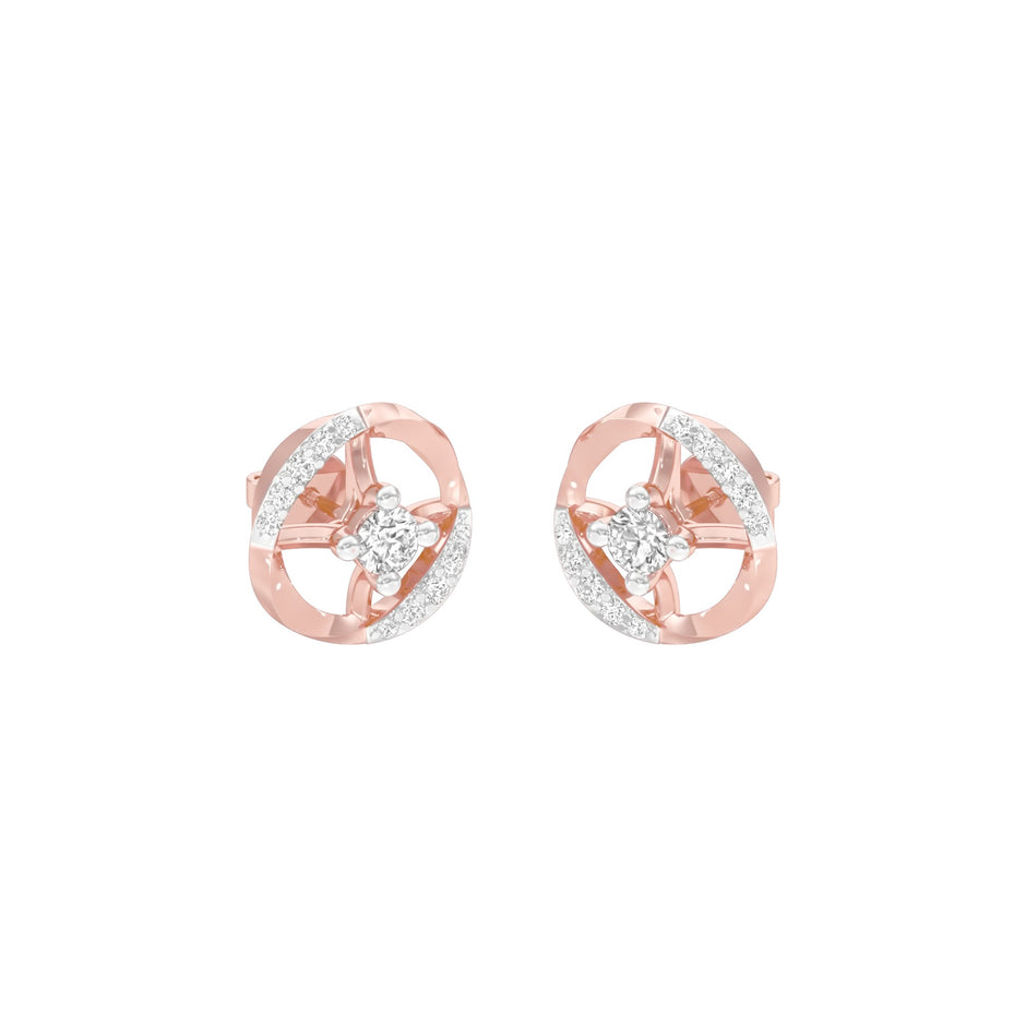 Steer Sparkles Diamond Earrings 18 KT / Rose Gold