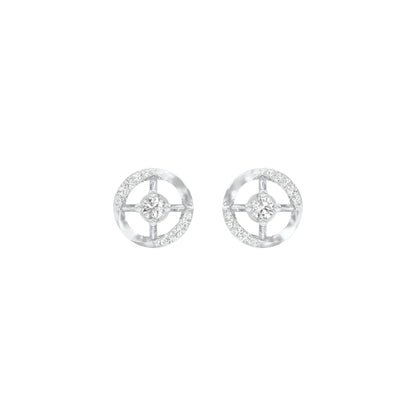 Steer Sparkles Diamond Earrings 18 KT / White Gold