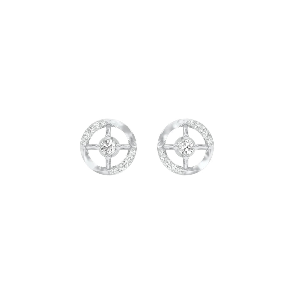 Steer Sparkles Diamond Earrings 18 KT / White Gold