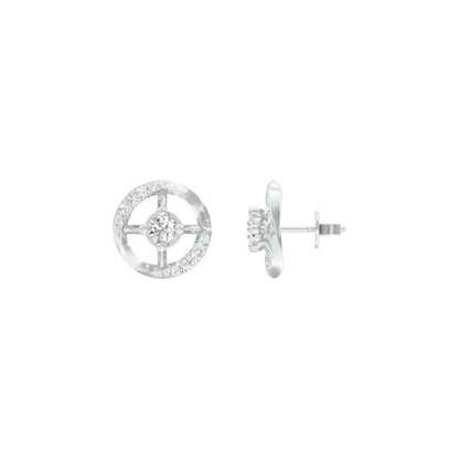 Steer Sparkles Diamond Earrings 18 KT / White Gold