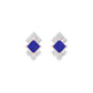 Cobalt Blue Diamond Earrings 9 KT / Rose Gold