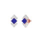Cobalt Blue Diamond Earrings 9 KT / Rose Gold