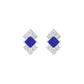 Cobalt Blue Diamond Earrings 9 KT / White Gold