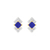 Cobalt Blue Diamond Earrings 9 KT / Yellow Gold