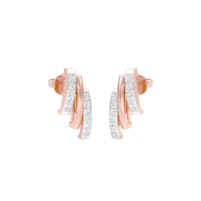 Dash & Dots Diamond Earrings 18 KT / Rose Gold