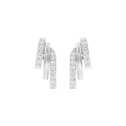 Dash & Dots Diamond Earrings 18 KT / White Gold