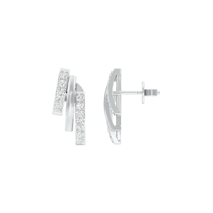 Dash & Dots Diamond Earrings 18 KT / White Gold