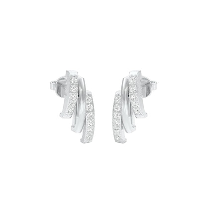 Dash & Dots Diamond Earrings 18 KT / White Gold