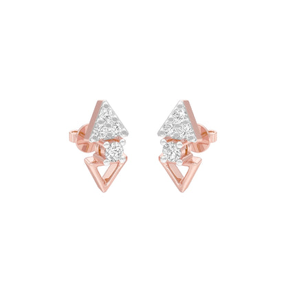 The V Drop Diamond Earrings 18 KT / Rose Gold