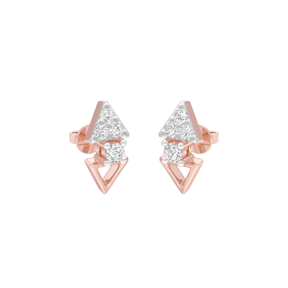 The V Drop Diamond Earrings 18 KT / Rose Gold