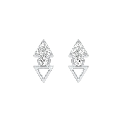 The V Drop Diamond Earrings 18 KT / White Gold