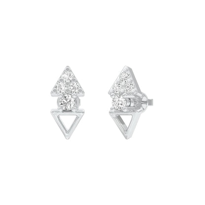 The V Drop Diamond Earrings 18 KT / White Gold