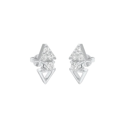 The V Drop Diamond Earrings 18 KT / White Gold