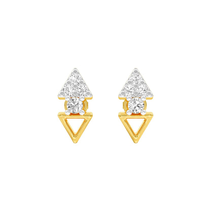 The V Drop Diamond Earrings 18 KT / Yellow Gold