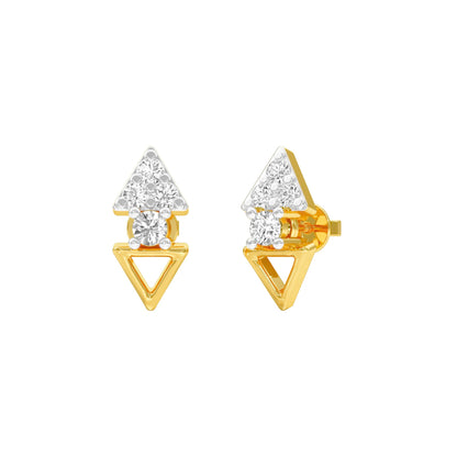 The V Drop Diamond Earrings 18 KT / Yellow Gold