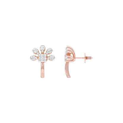 Pinwheel Diamond Earrings 18 KT / Rose Gold