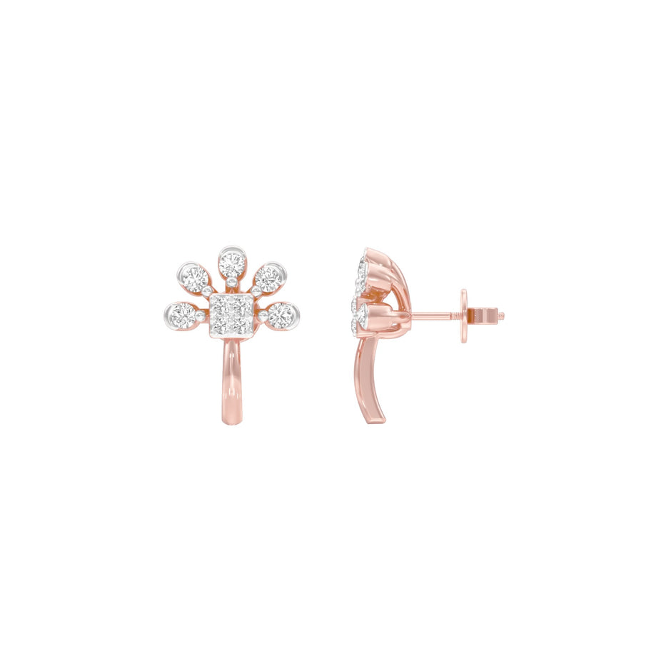 Pinwheel Diamond Earrings 18 KT / Rose Gold