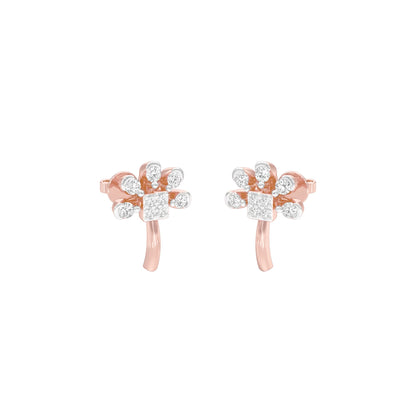 Pinwheel Diamond Earrings 18 KT / Rose Gold