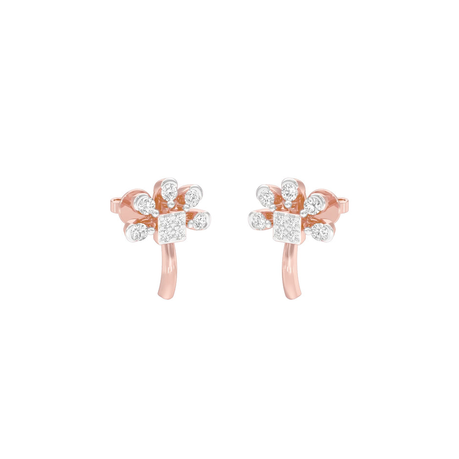Pinwheel Diamond Earrings 18 KT / Rose Gold