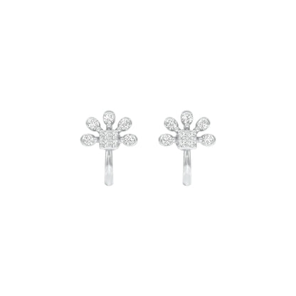 Pinwheel Diamond Earrings 18 KT / White Gold