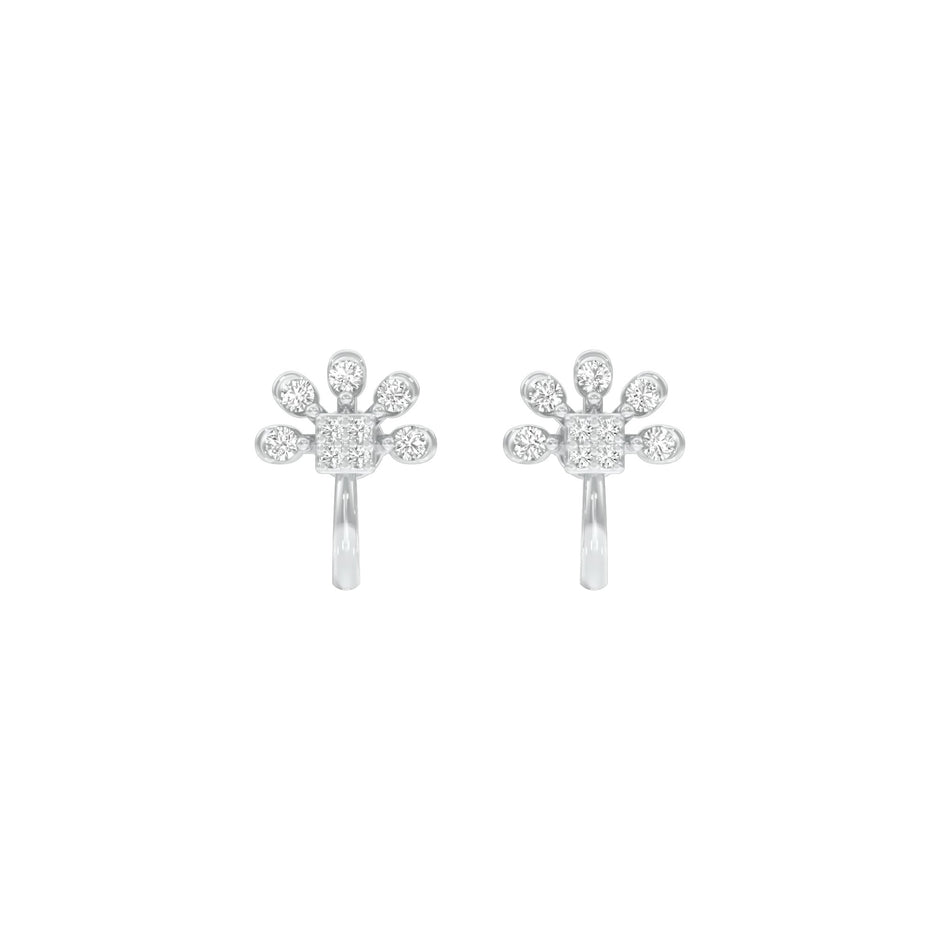 Pinwheel Diamond Earrings 18 KT / White Gold