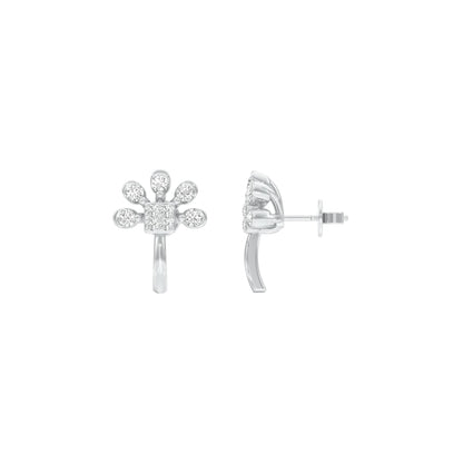 Pinwheel Diamond Earrings 18 KT / White Gold