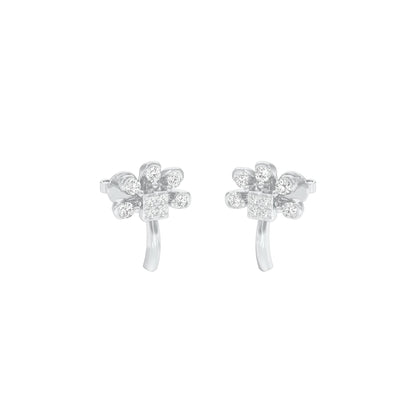 Pinwheel Diamond Earrings 18 KT / White Gold