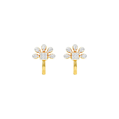 Pinwheel Diamond Earrings 18 KT / Yellow Gold