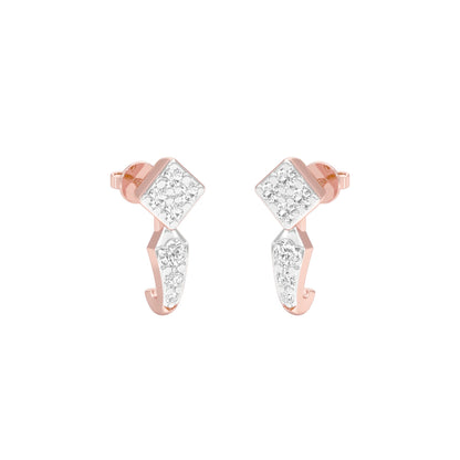 Crystal Pull Diamond Earrings 18 KT / Rose Gold