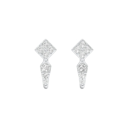 Crystal Pull Diamond Earrings 18 KT / White Gold