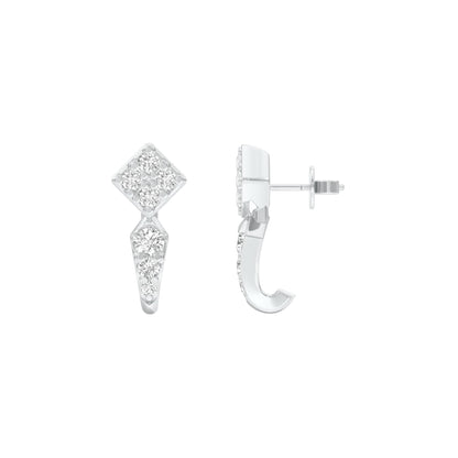 Crystal Pull Diamond Earrings 18 KT / White Gold