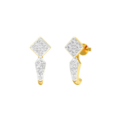Crystal Pull Diamond Earrings 18 KT / Yellow Gold