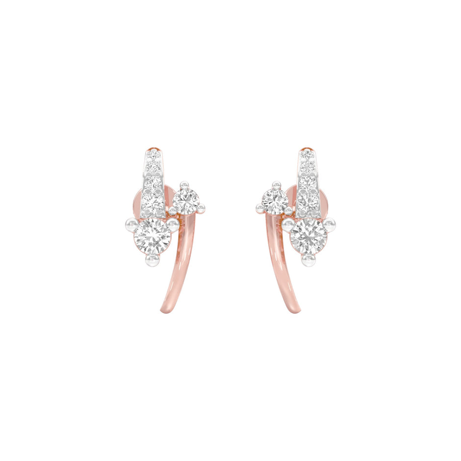 Entwined Diamond Earrings 18 KT / Rose Gold