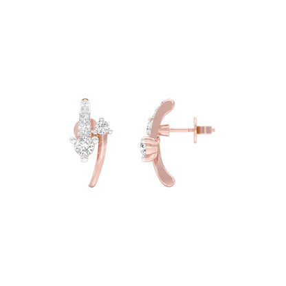 Entwined Diamond Earrings 18 KT / Rose Gold