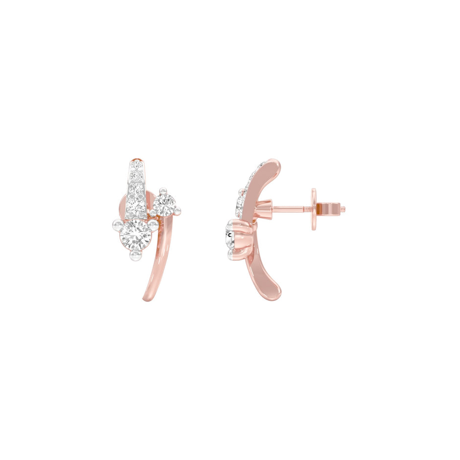 Entwined Diamond Earrings 18 KT / Rose Gold
