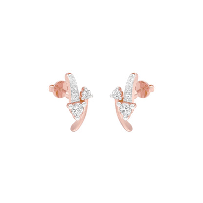Entwined Diamond Earrings 18 KT / Rose Gold