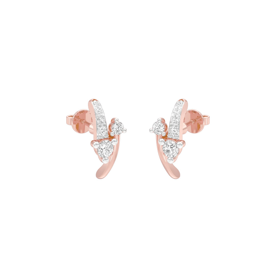 Entwined Diamond Earrings 18 KT / Rose Gold